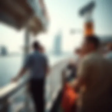 Breathtaking Views from the Ferry Deck Passengers Enjoying the View from the Deck