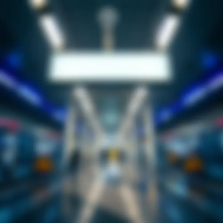 Interior design of the Financial Centre Metro Station highlighting modern amenities