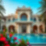 Luxurious villa exterior in Dubai
