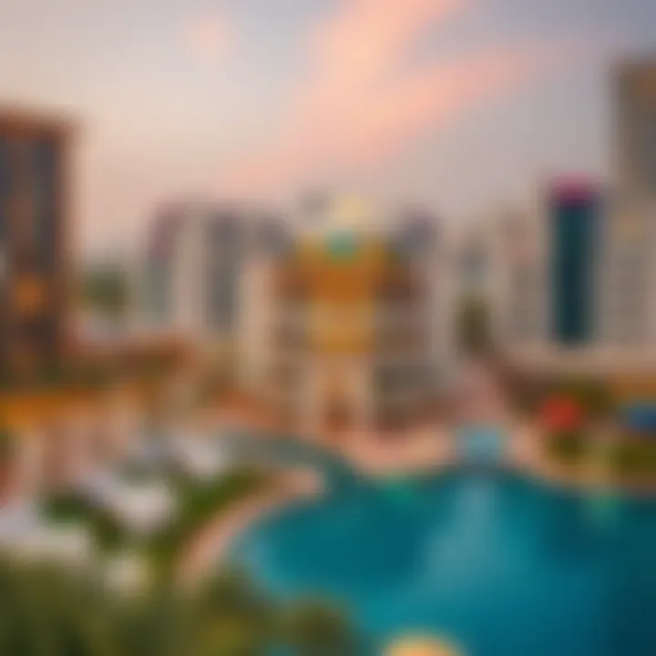 Panoramic view of the surrounding area of فندق رويال ام emphasizing its prime location