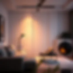 Cozy furnished studio interior showcasing modern decor