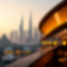 Dubai skyline featuring gold market