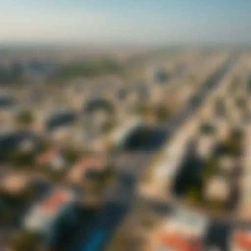 Aerial view of Halwan suburb showcasing urban landscape