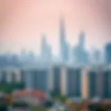 An overview of Dubai's skyline with residential buildings