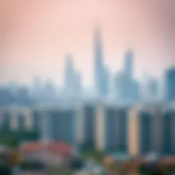 An overview of Dubai's skyline with residential buildings
