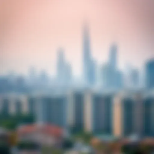 An overview of Dubai's skyline with residential buildings