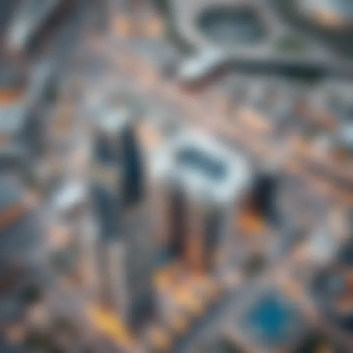 Aerial view highlighting Indigo Icon Tower's location