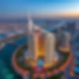 Aerial view of Jewel of Creek Dubai showcasing its unique architectural design.