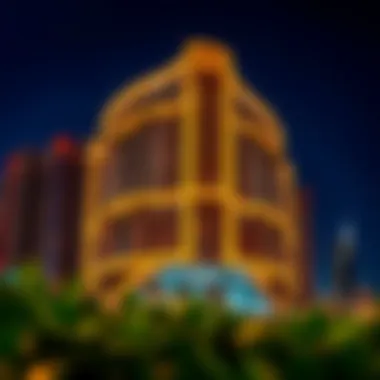 Night Illumination of Jewel of Creek Dubai Nighttime illumination of the Jewel of Creek Dubai highlighting its stunning features.