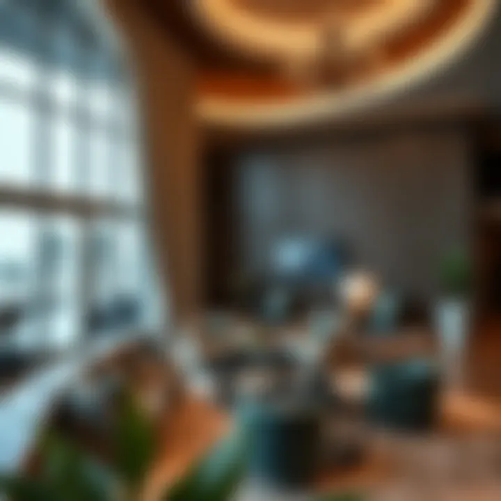 Luxurious lounge area inside the Club House with elegant furnishings