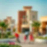 Vibrant community view of Jumeirah Village