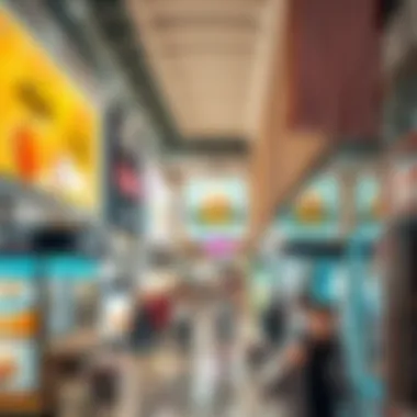 A bustling scene inside Dubai Mall highlighting commercial activities