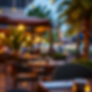 Relaxing Ambiance in Outdoor Dining Charming outdoor seating at Last Exit Dubai