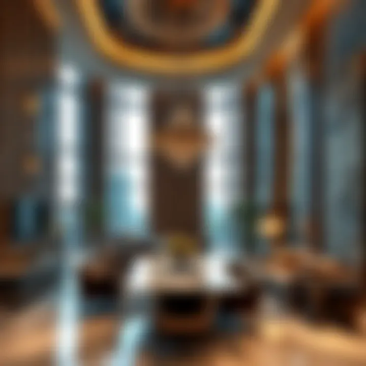 Interior design elements of Latifa Tower