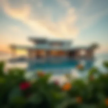 Elegant beachfront villa on Palm Jumeirah with private pool and beautiful sunset
