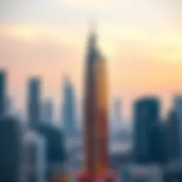 Lulu Tower's striking facade against the Dubai skyline
