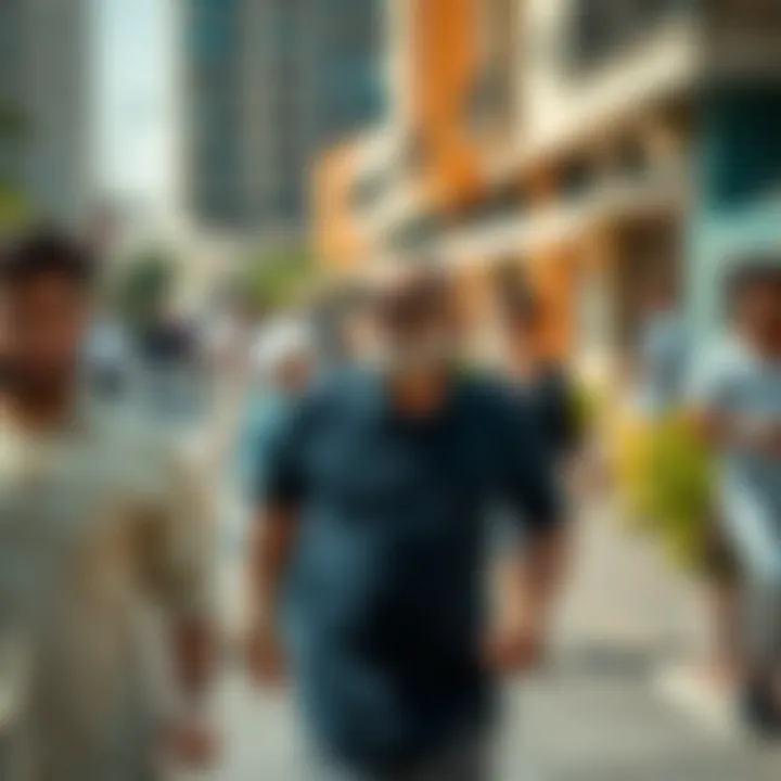Vibrant community atmosphere around Manara Dubai
