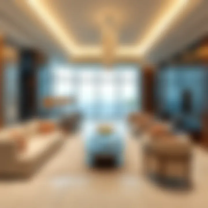 Luxurious interior space of Merano Tower demonstrating modern design aspects