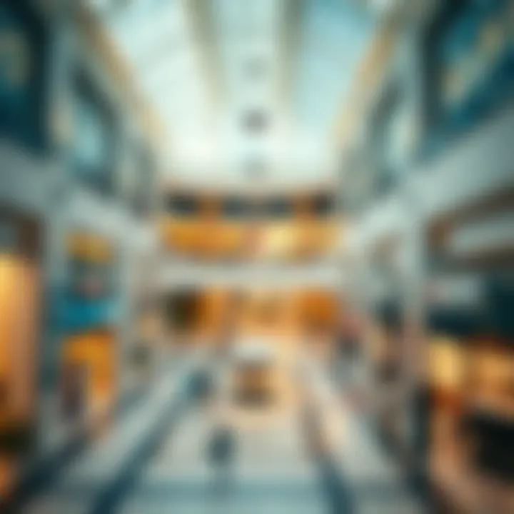 Interior layout of Mercato Mall highlighting diverse retail stores