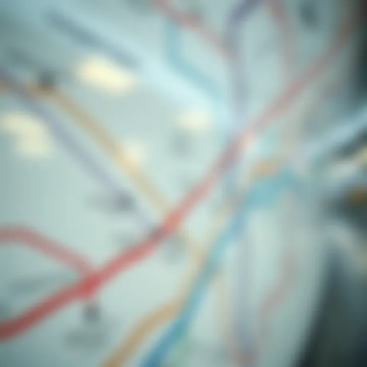 Map of Dubai Metro highlighting major stops