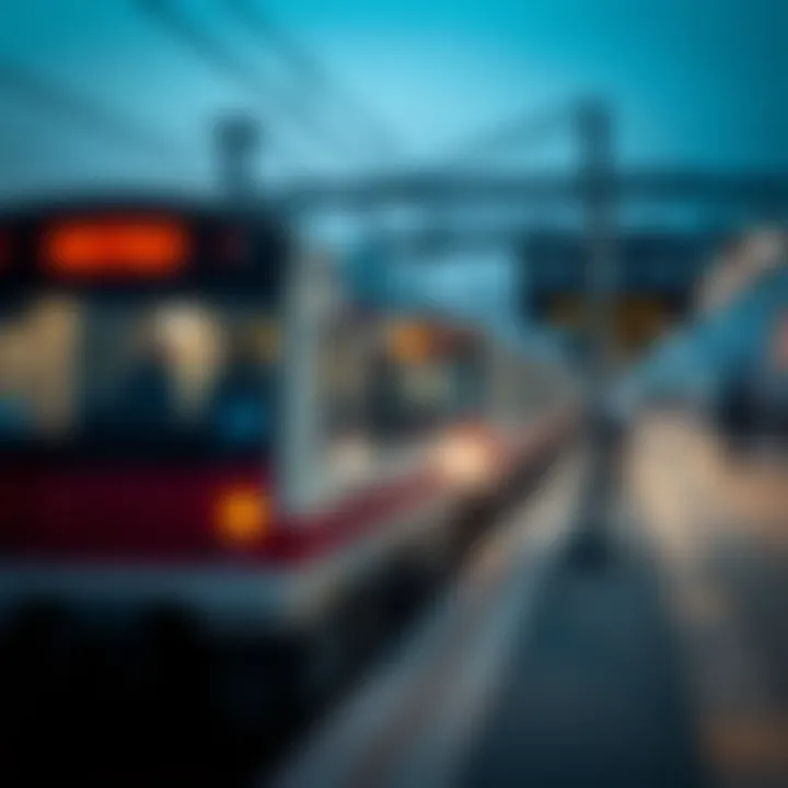 Dubai Metro train arriving at the station