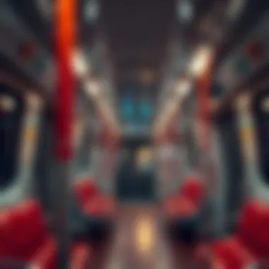 Inside view of a Dubai Metro carriage during peak hours