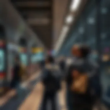 Passengers waiting at a Dubai Metro station
