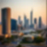 Stunning skyline of Motor City showcasing the blend of residential and commercial spaces