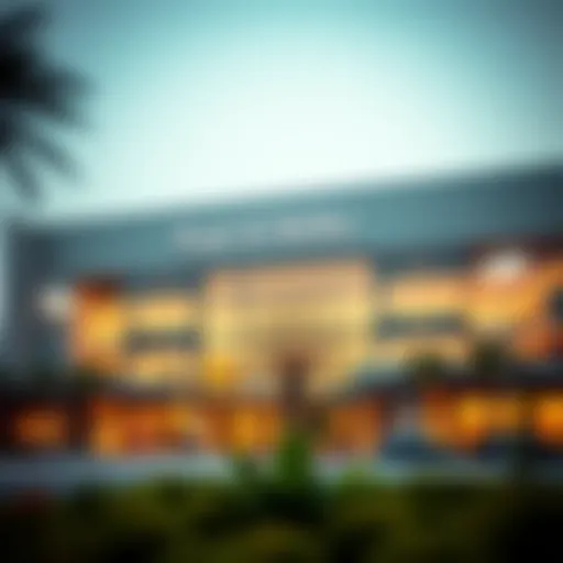 Exterior view of Nad Al Shiba Mall showcasing modern architecture