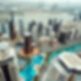 Aerial view of Dubai's skyline showcasing luxurious developments