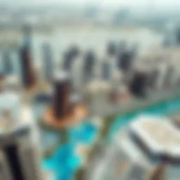 Aerial view of Dubai's skyline showcasing luxurious developments