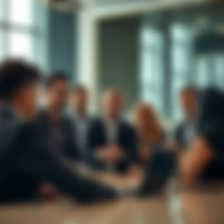 Diverse group of individuals discussing real estate investment opportunities