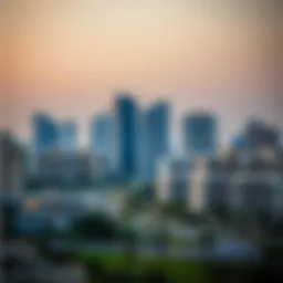 Modern skyline of Dubai featuring residential buildings