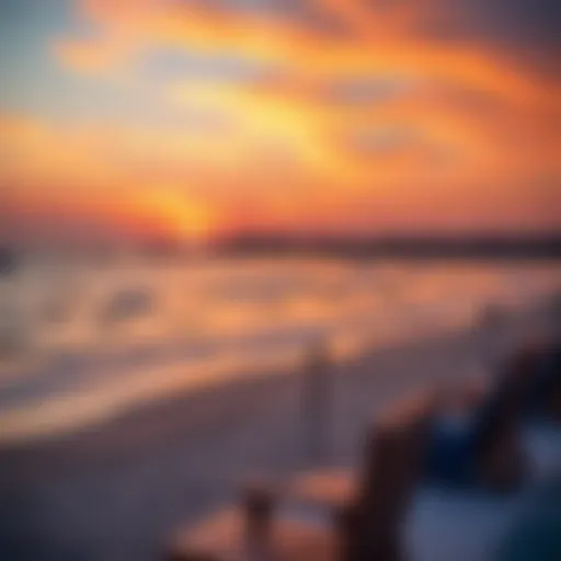 Sunset over La Mer Beach showcasing vibrant colors