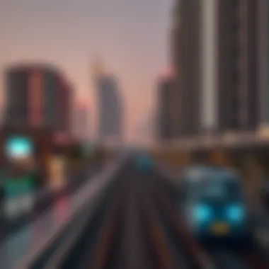 Impact of Metro Lines on Dubai's Real Estate Market Real estate developments near metro stations emphasizing investment opportunities