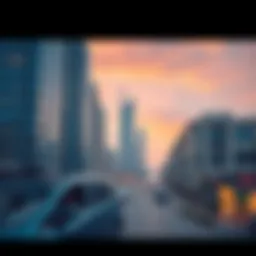 Overview of a thriving business district in the UAE