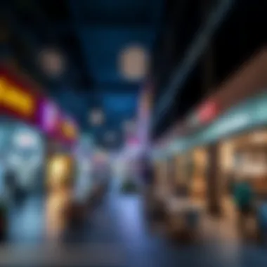 Local Businesses and Cafes in the Plaza Trendy cafes and shops within Rigga Al Buteen Plaza