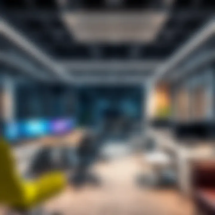 Innovative workspace with advanced technology