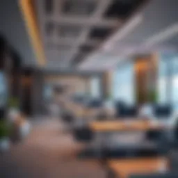 Modern office interior showcasing ergonomic design