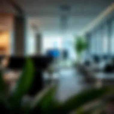 Productive Office Layout Stylish office layout promoting productivity