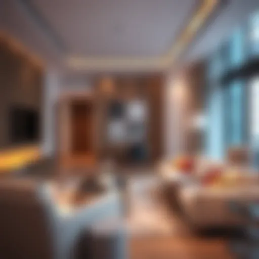 Elegant living room interior showcasing modern design