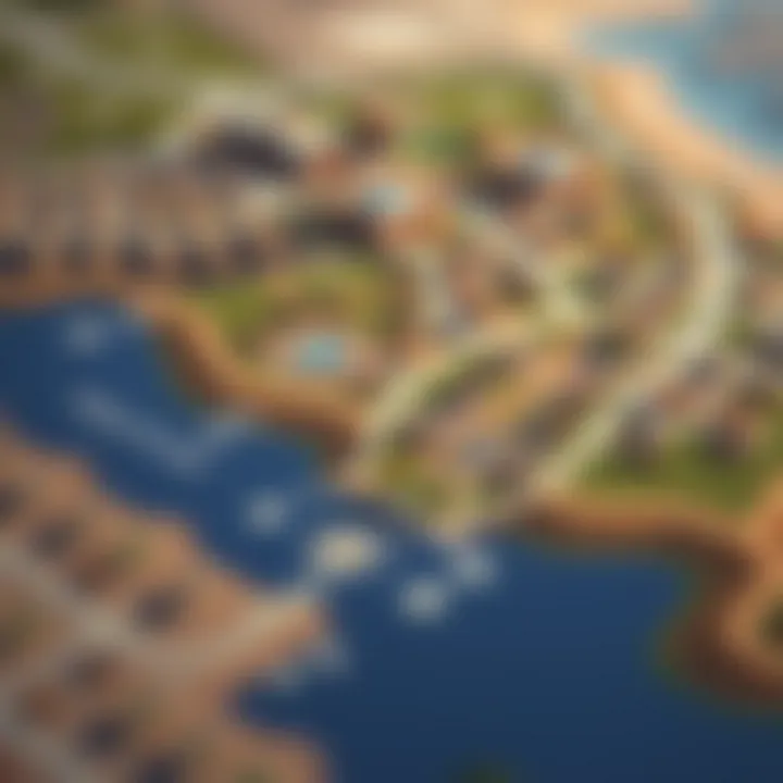 Map of Oasis Emaar location with key attractions and connectivity routes