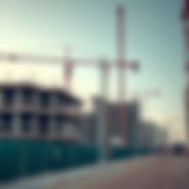 Construction site of Palm Deira highlighting urban development
