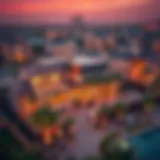 Aerial view of luxurious properties in Dubai