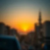 Sunset during Ramadan in Dubai