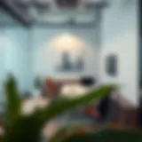 Modern small office interior showcasing a productive workspace