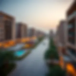 A panoramic view of Sonapur showcasing the residential facilities