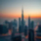 Stunning skyline view of Dubai's downtown