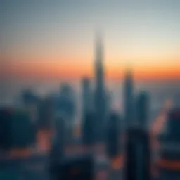 Stunning skyline view of Dubai's downtown