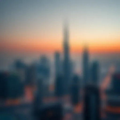 Stunning skyline view of Dubai's downtown